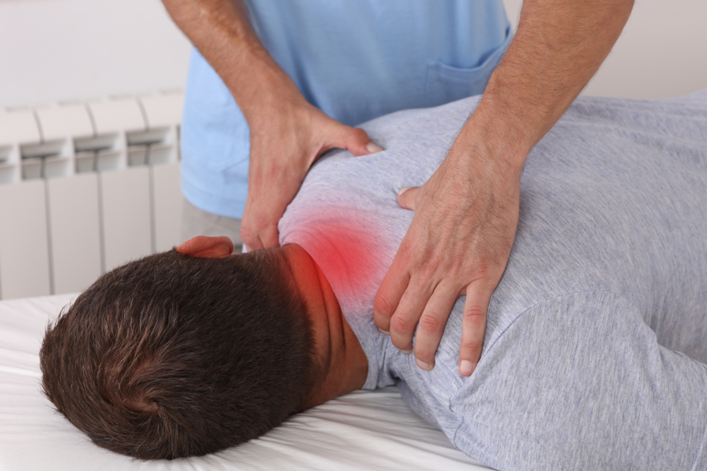 picture of a chiropractor treating neck pain